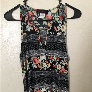 COPY - Stripped Rose Pattern Tank Top